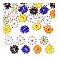 32 шт. 8-х цветный стеклянный бисер в виде подсолнуха с амулетами от сглаза PALLOY-PH01782