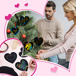 DIY-Herz-Kratzbild zum Valentinstag&nbsp;AJEW-WH0308-909