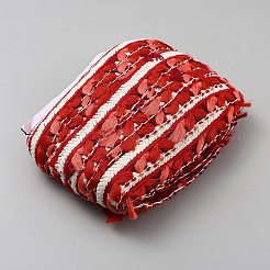 Отделка кружевом с бахромой из полиэстера в этническом стиле&nbsp;SRIB-WH20020-021A