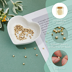 100 шт. Латунные дистанционные бусины KK-FI0001-02B-G