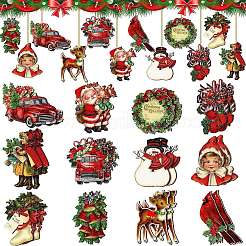 Рождественские темы деревянные подвески PW-WGE0E0C-01