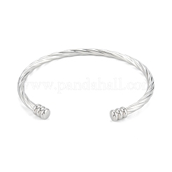 Браслеты-манжеты из нержавеющей стали 304 BJEW-K222-01P