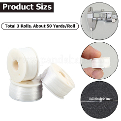 3 рулон нейлоновых ниток для бисероплетения со специальным покрытием&nbsp;OCOR-PA0001-02C