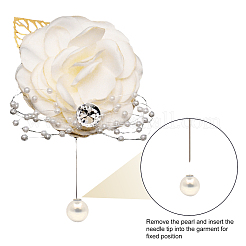 Запястье с имитацией цветка из шелковой ткани AJEW-WH0285-18A