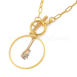 Collane con pendente in vetro trasparente a goccia&nbsp;NJEW-JN03038-03