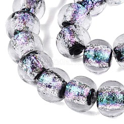 Perles à la main en verre de feuille brins&nbsp;FOIL-Q002-01A-02