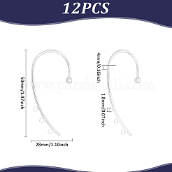 12 шт. латунная фурнитура для ушей FIND-UN0002-16P
