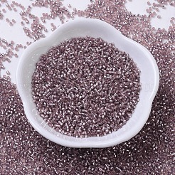 MIYUKIデリカビーズ  シリンダー  日本製シードビーズ  11/0  （db0146)シルバー裏地スモーキーアメジスト  1.3x1.6mm  穴：0.8mm  約2000PCS /ボトル  10 G /ボトル&nbsp;SEED-JP0008-DB0146