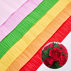 6 Rolle handgemachtes Krepppapier in 6 Farben&nbsp;DIY-CP0012-89E