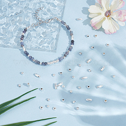 60 шт. 5 стиля 925 бусины-разделители из стерлингового серебра&nbsp;STER-WR0001-05