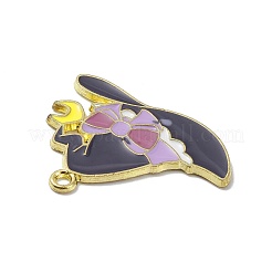 ハロウィンアロイエナメルペンダント  ライトゴールド  帽子  22x29x1.3mm  穴：1.8mm&nbsp;PALLOY-O108-04LG-02