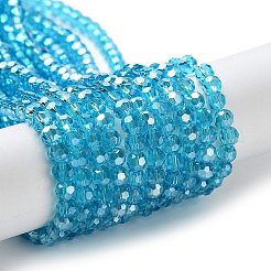 Гальванические стеклянные бусины&nbsp;EGLA-R015-4mm-12