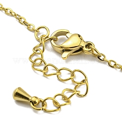 Браслет-цепочка с плоскими круглыми звеньями и стразами BJEW-H324-05G