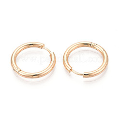 Orecchini a cerchio in acciaio inossidabile 304&nbsp;X-EJEW-T048-24C-G