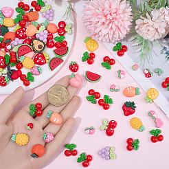 120шт 4 стиля непрозрачные кабошоны из смолы&nbsp;RESI-SP0001-24