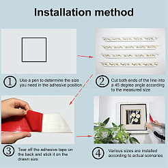 ПВХ цветы узор зеркало самоклеящаяся наклейка&nbsp;FIND-WH0152-356B