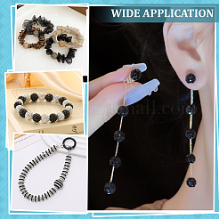 40шт 4 цвета смоляные бусины со стразами RESI-ME0001-06