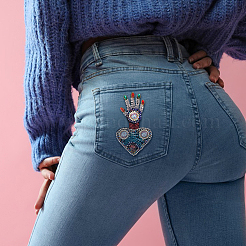 Заплатки для одежды из нетканого фетра в форме руки&nbsp;PATC-BC0001-08