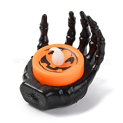 Figuras de luz LED con forma de mano de esqueleto de resina para Halloween&nbsp;AJEW-Z036-02B
