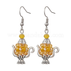 Boucles d'oreilles pendantes en perles de verre&nbsp;EJEW-MZ00703-01