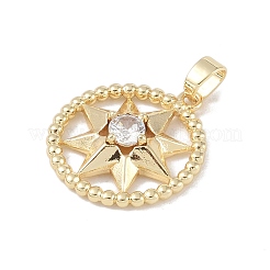 Латунь стекло кулоны KK-P273-14G