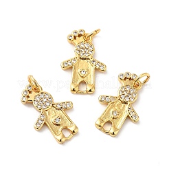 Реечное покрытие латунь микро паве кубический цирконий европейские подвески с подвесками KK-D075-01G