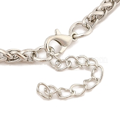 Ожерелья из сплава и риса с имитацией бирюзы NJEW-L046-03AS