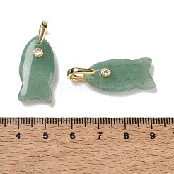 Colgantes naturales aventurina verde&nbsp;G-A297-01G-20