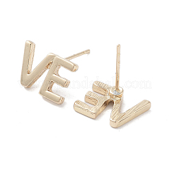 Женские серьги-гвоздики из сплава word ve&nbsp;EJEW-H309-14KCG