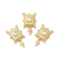 Покрытие стойки латунь микропаве прозрачные подвески из кубического циркония&nbsp;KK-D074-32G