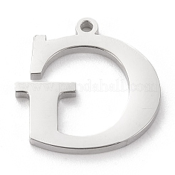 Pendentif lettre en acier inoxydable 304 résistant au ternissement&nbsp;LS-STAS-J028-01G
