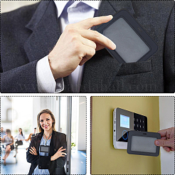 Пластиковый держатель для визитных карточек из ПВХ&nbsp;AJEW-WH20006-351B-01