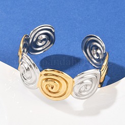 Браслеты-манжеты из нержавеющей стали 304 для женщин BJEW-G757-09GP