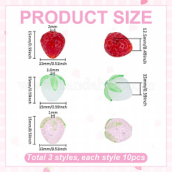 30шт 3 стиля ручной работы бусины лэмпворк&nbsp;LAMP-PH0001-46