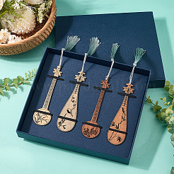 4 шт. деревянные закладки пипа&nbsp;AJEW-WH20020-235