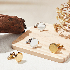 4 шт. 2-х цветная пуговица из нержавеющей стали для манжет STAS-WR0001-03