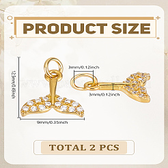 2 шт. латунные подвески с микропаве из кубического циркония класса ААА&nbsp;ZIRC-LP0001-19