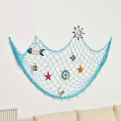 Filet de pêche en coton et lin&nbsp;AJEW-CN0007-45B