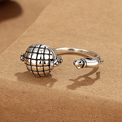 Кошка с клубком пряжи латунные регулируемые манжеты кольца FS-WGEABF8-01