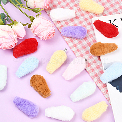 40 шт. двухцветные двухсторонние кабошоны из шерстяного волокна&nbsp;FIND-SC0020-31