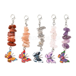 5 шт. подвеска в виде бабочки из сплава эмали&nbsp;HJEW-JM04162