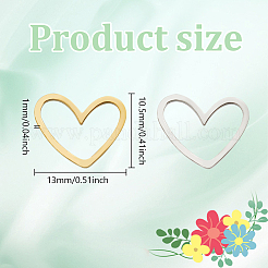 Набор для самостоятельного изготовления сережек-сердечек из нержавеющей стали DIY-DR0001-39