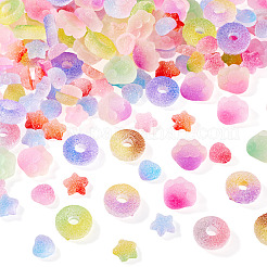 160 шт. 4 стиля имитация конфет в виде пищевых смоляных кабошонов RESI-TA0004-10