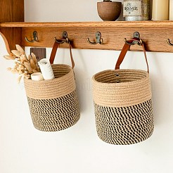 Плетеные хлопковые корзины для хранения&nbsp;AJEW-WH20054-010C