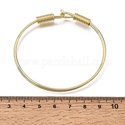 女性用真鍮製オープンカフバングル（S字型留め具付き）  18KGP本金メッキ  内径：2.32x2.17インチ（5.9x5.5cm）&nbsp;KK-CBA782E-01