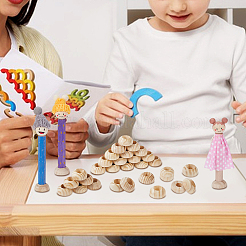 30 шт. подставка для куклы из сосны AJEW-GA0008-70