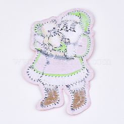 Tissu de broderie informatisé fer/coudre sur les patchs&nbsp;FIND-T030-312