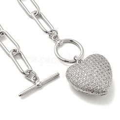 Ожерелье с кулоном из кубического циркония NJEW-S385-01B-P