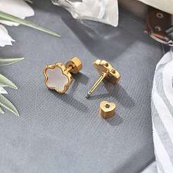 Серьги-гвоздики из нержавеющей стали 304 для женщин EJEW-M068-01G