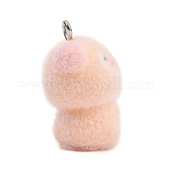 Подвески из непрозрачной флокированной свиной смолы&nbsp;LS-RESI-S026-01P-C